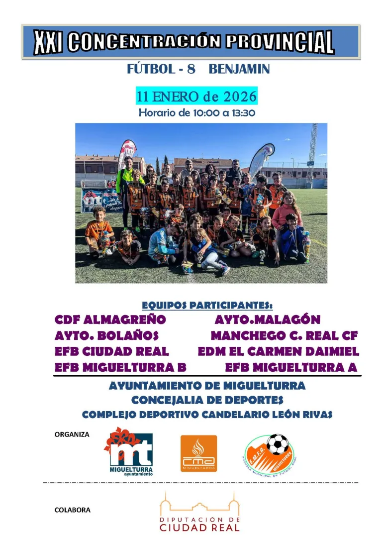 Concentración provincial Fútlbol, Miguelturra enero de 2026