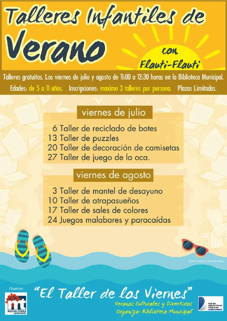 curso imagen talleres de verano para niños y niñas en la Biblioteca