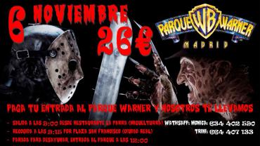 evento imagen cartel excursión al Parque Temático Warner de Madrid, 6 de noviembre 2016