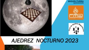cartel ajedrez nocturno, agosto 2023