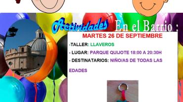 evento imagen cartel Actividades en el Barrio, 26 de septiembre 2017