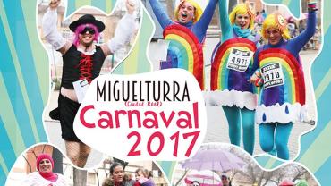 evento imagen del cartel de la carrera de máscaras carnaval miguelturra 2017
