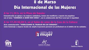 evento imagen del cartel actos en Miguelturra del Día Internacional de la Mujer 2018