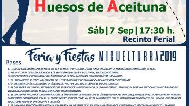 evento imagen cartel Concurso Lanzamiento Huesos Aceituna, Ferias y Fiestas 2019