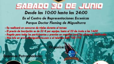 evento imagen cartel torneo 3 por 3 baloncesto CERE Miguelturra 2018