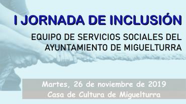 evento imagen del cartel anunciador de la Jornada de Inclusión en Miguelturra, noviembre 2019