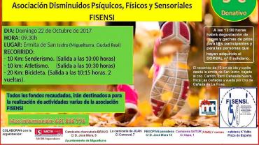 evento imagen del cartel de la segunda carrera solidaria Fisensi, octubre 2017