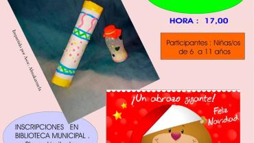 evento imagen cartel talleres instrumentos musicales y tarjetas navidad, noviembre diciembre 2017