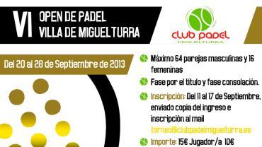 imagen cartel Torneo Pádel de Ferias 2013