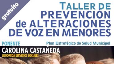 imagen cartel prevención alteraciones voz, 2015