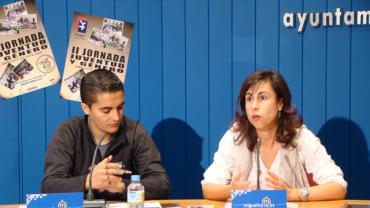 imagen, Sánchez y Céspedes presentando la Jornada