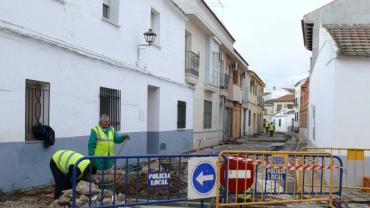 imagen de obras en Calle Soledad, febrero 2011