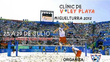 imagen del cartel del Clinic de Voley Playa 2012