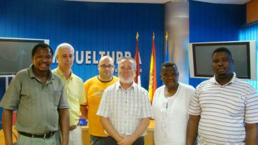 imagen recepción delegación sudafricana, julio 09