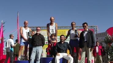 Román Rivero y Manuel Viso con ganadores locales