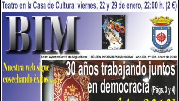 imagen de la portada del BIM de enero de 2010
