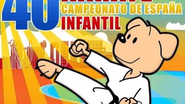 imagen del cartel del 40 campeonate de karate infantil de España, abril 2018