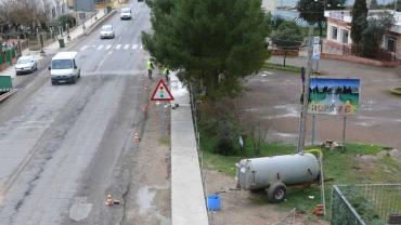 imagen de las obras en la CM-4127, marzo 2010