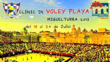imagen del díptico del clinic voley playa 2013