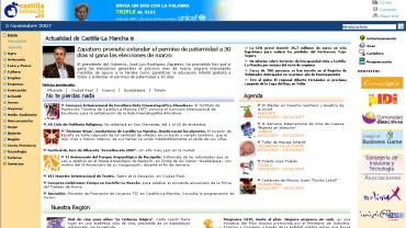 imagen portada www.castillalamancha.es, 5-11-2007