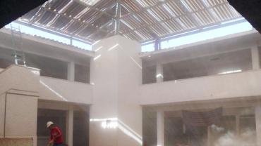 imagen de la obras en el Mercado, abril 2009