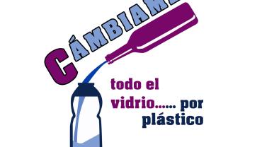 imagen de la campaña sustitución de vidrio por plástico en Carnavales, diseño Portal Web