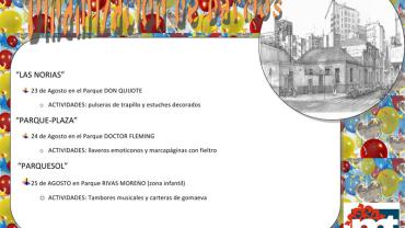 imagen del cartel de las actividades dinamización de barrio, agosto 2016
