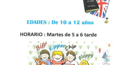 imagen del cartel del club infantil de lectura en inglés, septiembre 2015