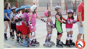 imagen del cartel del taller de patinaje en línea, julio 2016, diseño cartel Centro de Internet Miguelturra