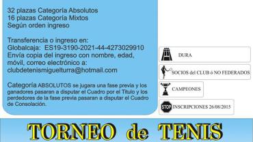 imagen cartel Torneo de Tenis Ferias 2015 Miguelturra