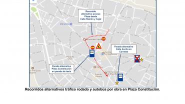 imagen del plano de rutas alternativas a colación del corte de tráfico del 31 de enero de 2018