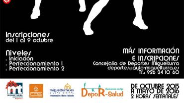 imagen del cartel que publicita la Escuela de Pádel de Adultos de Miguelturra, octubre 2015