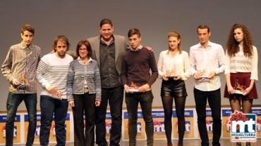 imagen de autoridades y personas premiadas en la Gala Deportivos 2015 Miguelturra