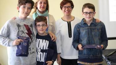 imagen de los ganadores de la III Olimpiada Matemática en Miguelturra, abril de 2018