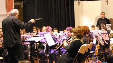 imagen de la Banda Sinfónica Juvenil de Miguelturra durante un concierto