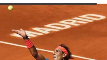 imagen del tenista español Rafa Nadal en el Mutua Open 2016 de Tenis