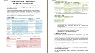 imagen de la normativa en cuanto a deportes en Miguelturra a partir del 1 de junio de 2020