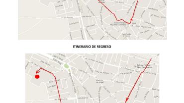imagen del croquis del itinerario de la Media Maratón Rural del 18 de noviembre en Miguelturra