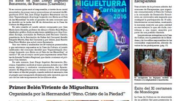 imagen de la portada del Boletín Informativo Municipal de Miguelturra de enero de 2016