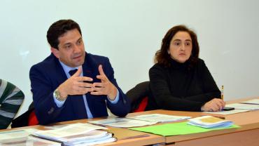 imagen del presidente y secretaria de la AD Campo de Calatrava, marzo 2018, fuente imagen Gabinete Prensa Multimedia
