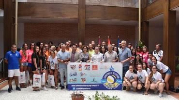 imagen de la recepción campeonato España sub-21 femenino vóley playa, Miguelturra 2019