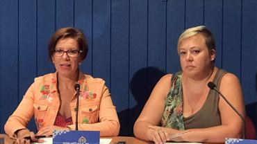 imagen de la rueda de prensa ofrecida por Sobrino (izquierda) y Sánchez, 11 septiembre 2018