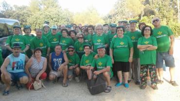 imagen grupal de la Asociación de Jubilados y Pensionistas de Miguelturra en Ruidera, agosto 2016