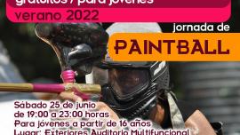 imagen cartel evento paintball, junio 2022