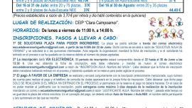 imagen cartel aula de verano 2022 Miguelturra