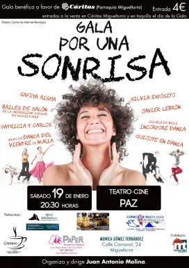 evento imagen del cartel de la gala benéfica, diseño Centro de Internet, enero 2019