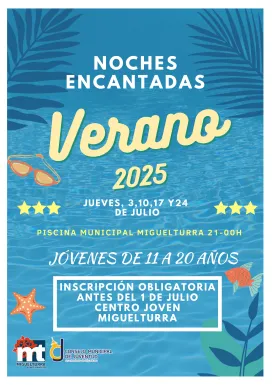 Cartel Noches Encantadas, verano 2025. Miguelturra