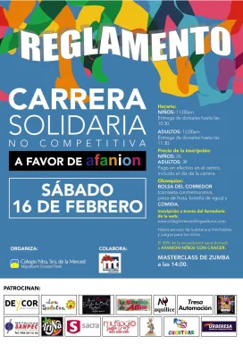 evento imagen del cartel anunciador de la Carrera Solidaria del 16 de febrero de 2019