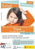 cursos, imagen de los talleres de prevención y tratamiento de piojos, noviembre 2016, diseño cartel Centro de Internet