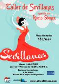 cursos, imagen del cartel del taller de sevillanas del Centro de la Mujer y Airun Fitness